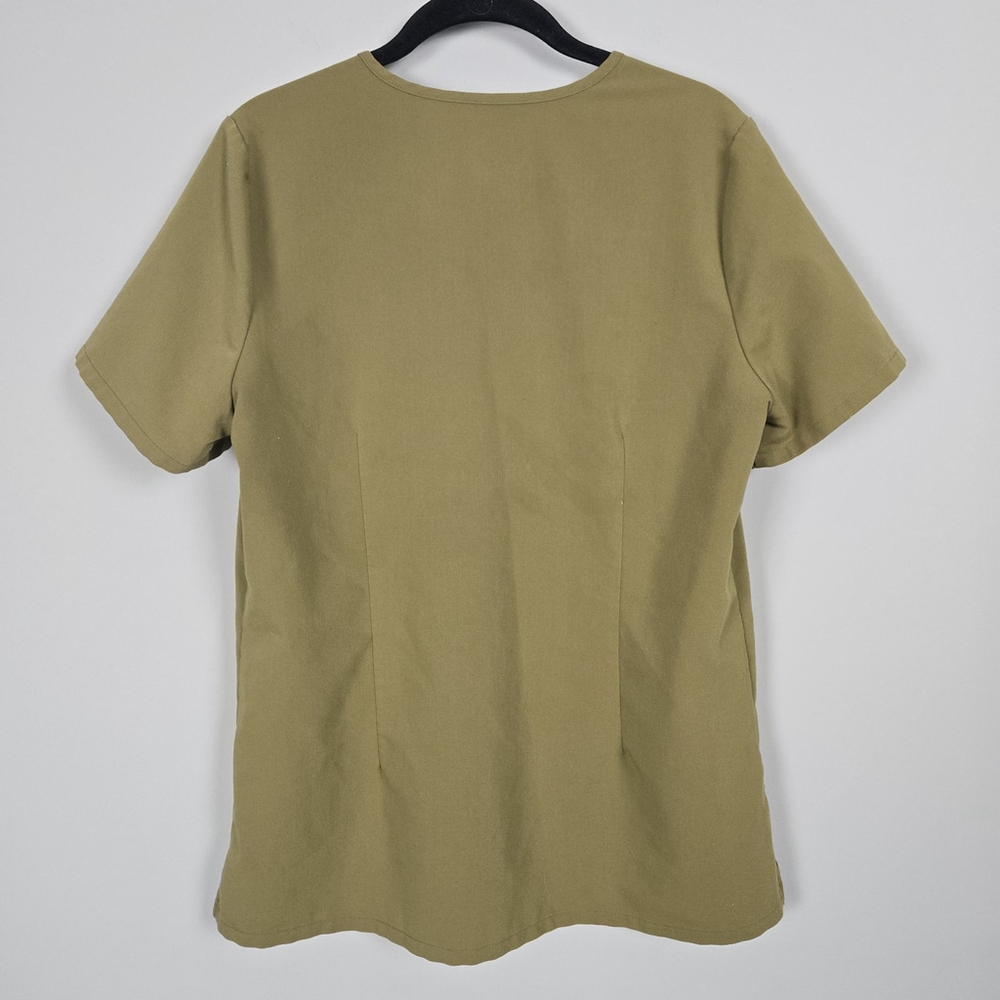 Figs Womens Catarina One Pocket Scrub Top Medium Green Stretch Medical Office - Picture 2 of 6